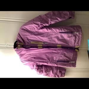 Land’s End Stylish Purple Girl’s  Ski Jacket with Hood Large (14)